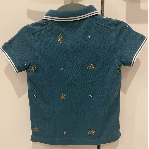 Tartine et Chocolat Boys polo shirt monkey and banana size 18M - Picture 3 of 4